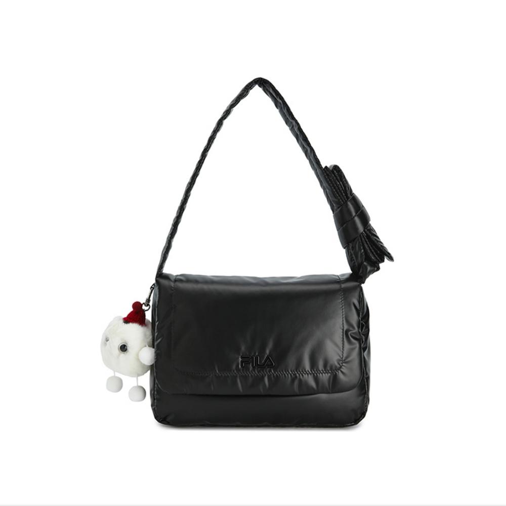 New FILA ORIGINALE Synthetic Leather Shoulder Bag Regular Women's Jet Black F13W549165FBK