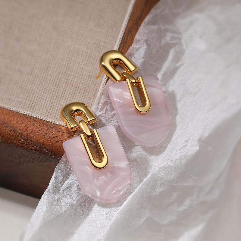 Elegant Gradient Acetate Dangle Earrings - Lightweight, Versatile, and Fashionable Accessories for Women