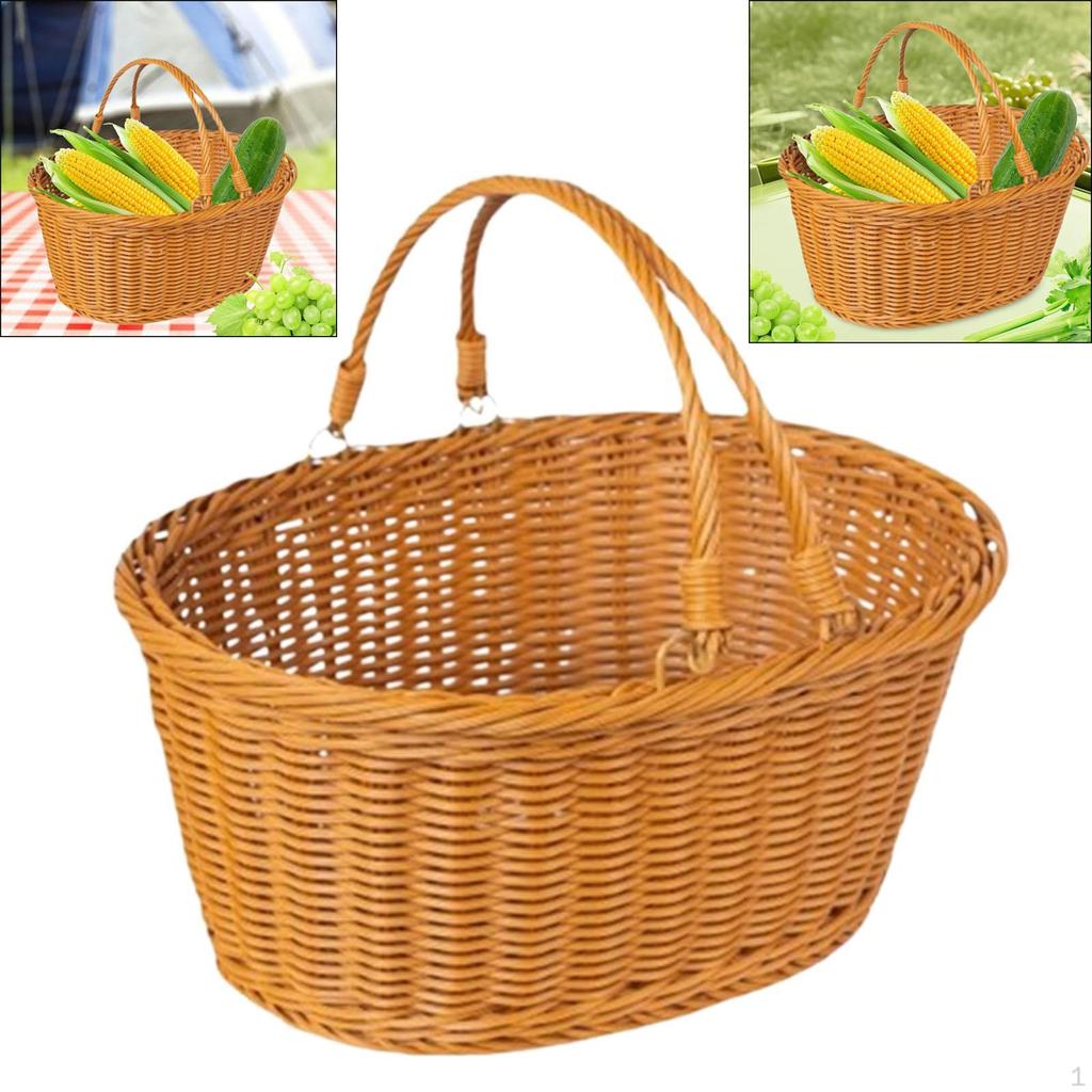 Handcrafted Storage Basket with Handles for Picnics And Events