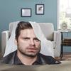 HUGE BEST PRICE Sebastian Stan Blanket Fleece Travelling Birthday Gifts Mothers Fathers Day