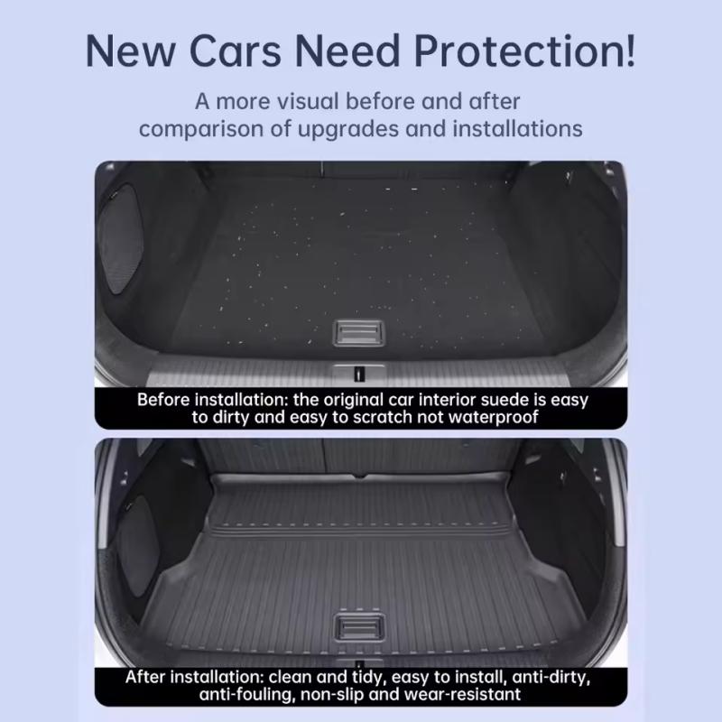 For Xpeng G6 2023-2026 Car Trunk Mat TPE Rear Seat Backrest Protective Pad Trunk Lower Layer Mats Trunk Anti-Scratch Cargo Liner