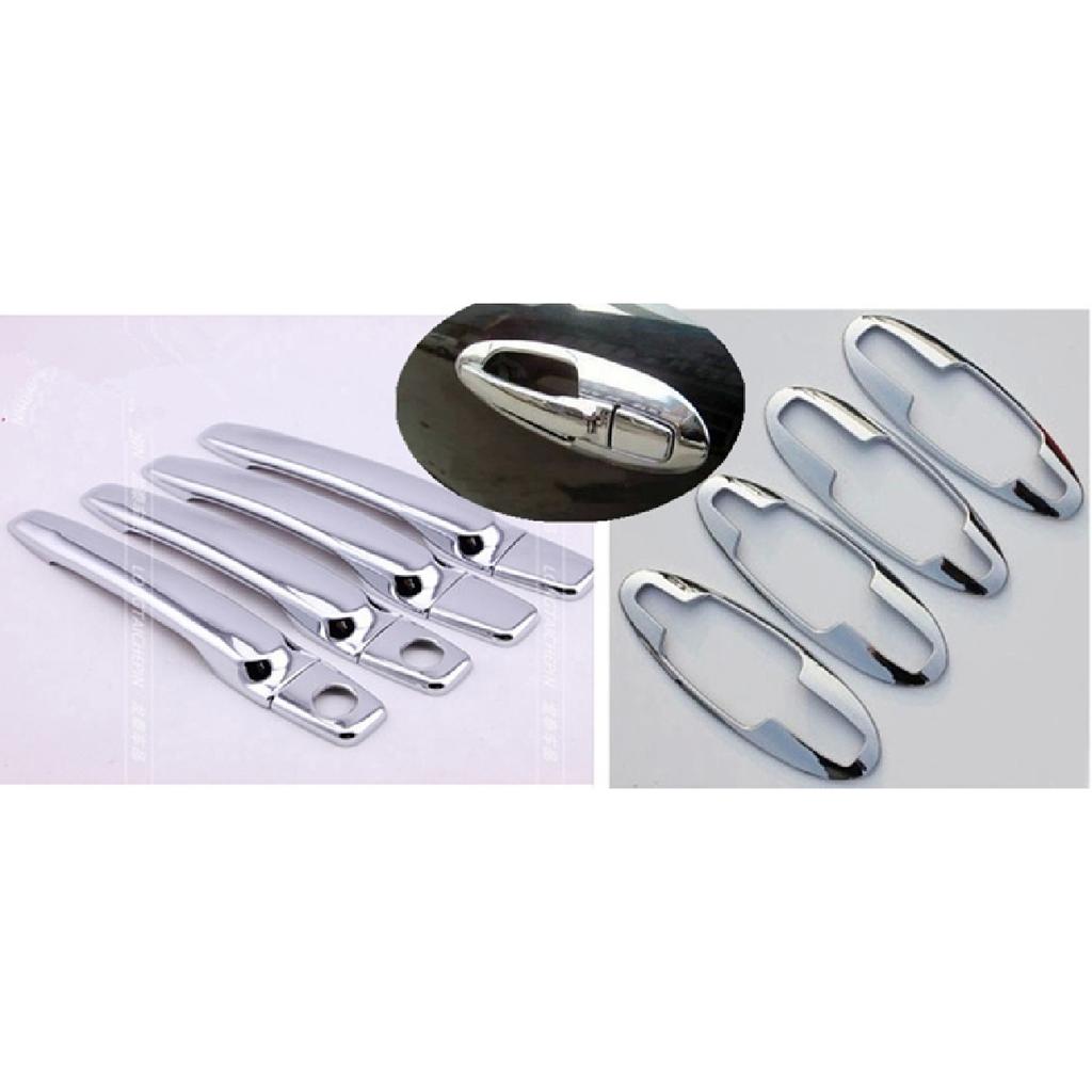 FUNDUOO Pro Hyundai Sonata 2002 2003 2004 2005 Nová chromovaná klika dveří auta + Nálepka s lemem krytu misky na pohár se dvěma