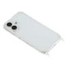For iPhone 17 Case PC+TPU 1.5mm Clear Phone Cover with Lanyard Holes