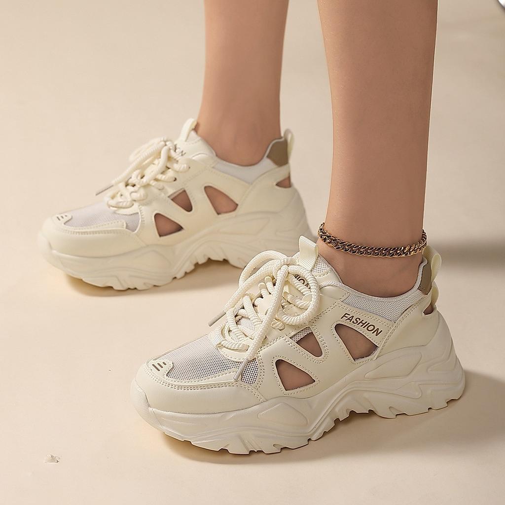 Summer lightweight and comfortable versatile casual shoes hollow breathable sports women's shoes women's outdoor running shoes