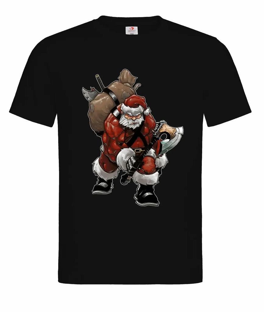 Funny Nordic Warrior Odin Santa Christmas Gift Valhalla TShirt 100 Cotton ONeck Short Sleeve Casual Mens Tshirt Streetwear