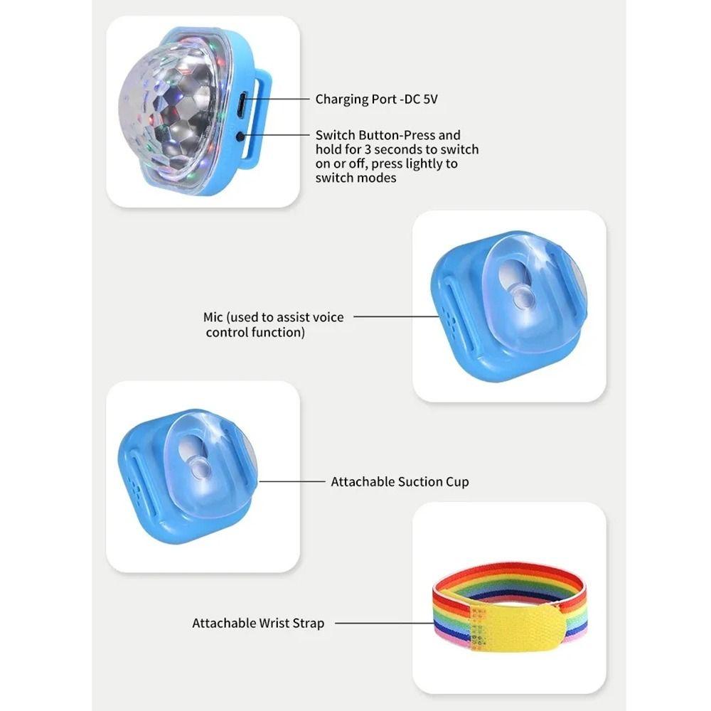Portable Disco Strobe Lights RGB LED Wearable Watch Lamp Wrist Ambient Lamp Christmas Party