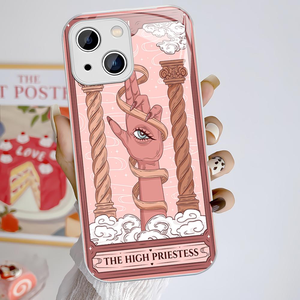 

Tarot Phone Case Tempered Glass For iphone 14 13 12 11 Pro Mini XS MAX 14Plus X XS XR Cover iphone 13 mini