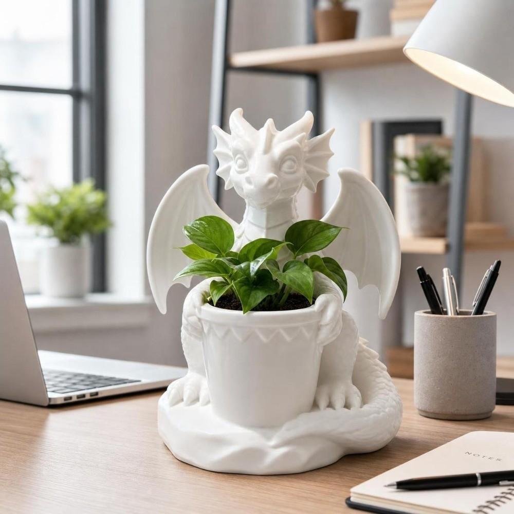Gotische Stijl Succulentenplant Bloempot 3D Geprint Bureauornamenten Creatief Drakenbeeld Cadeau