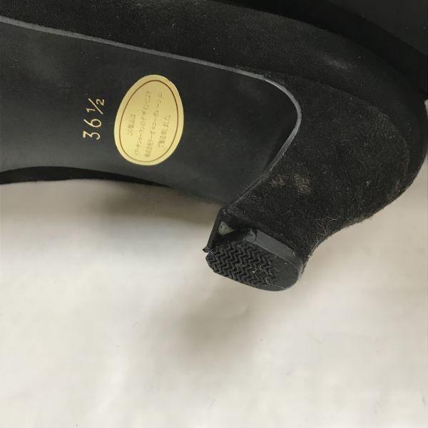 Yves Saint Laurent Leather Ankle Boots Black Size 36.5 Women’s Italy Made(USED)