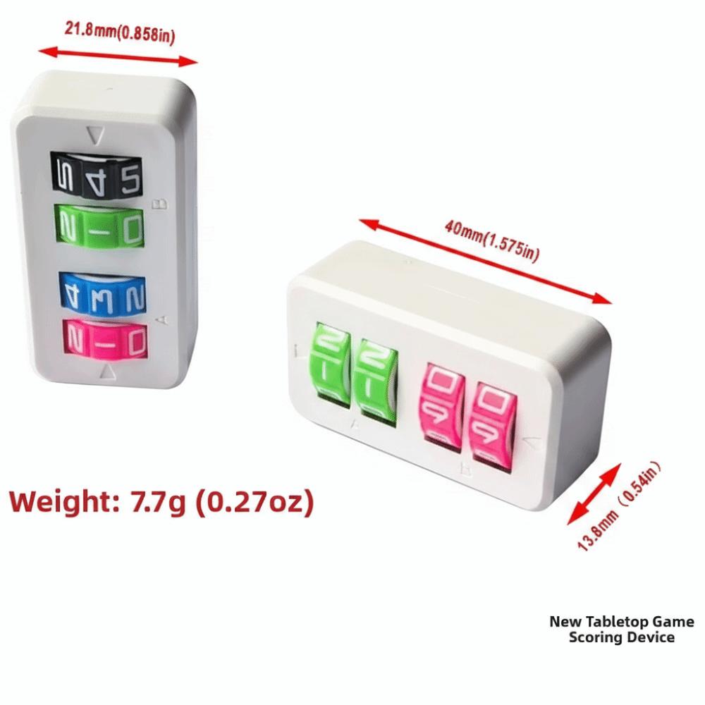4 Digit Display Board Game Score Tracker Flexible Adjustable Rotating Number Dials Wheel Scorekeeper Date-Time Display 1