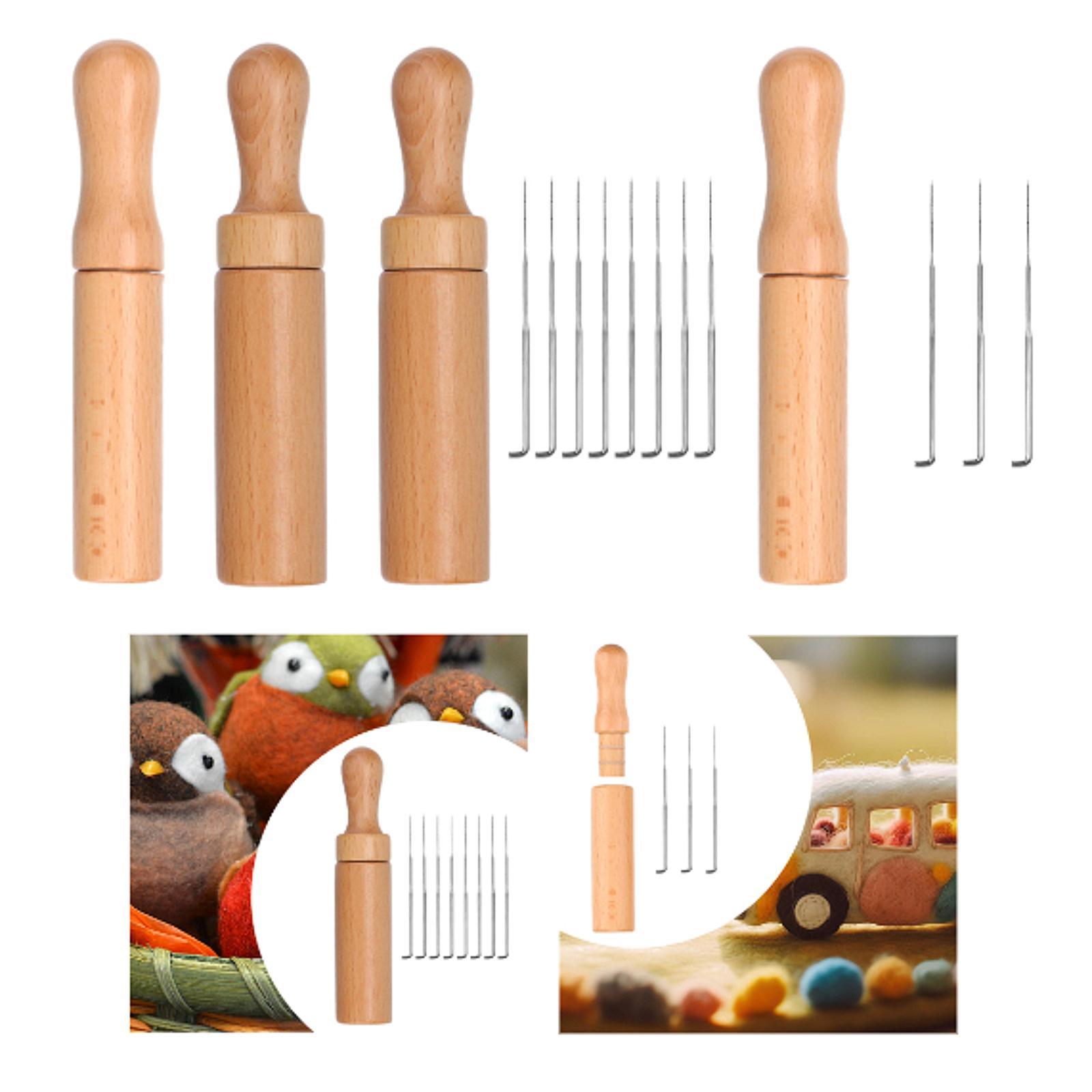 

Needle Felting Kit Easy to Use Wide Application Time Saving Wool Felt Kit for Painting 3/8 Toy DIY Sewing Beginner For 3 Needle