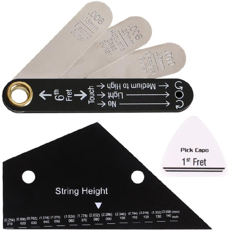 Guitar Setup Set with Measurement Tool Rod Gauge Suitable for Rod Relief and String Action with Easy Guide