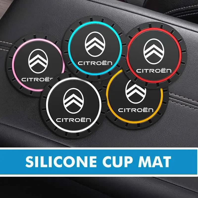 2pcs Silicone Car Water Cup Holder Coaster Anti Slip Pad Mat For Citroen Jumper Celysee Cactus Picasso Aircross Saxo Grand Aia256