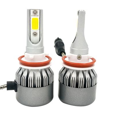2Pcs H8 H9 H11 1200W 6000K Super Bright LED Light Car Vehicle Headlight