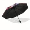 Love in Bloom: Heart-Shaped Hourglass Ornament Umbrella, Cute Umbrella with Cute Design, Portable 3-Fold Compact Umbrella for Men & Women, Valentine's