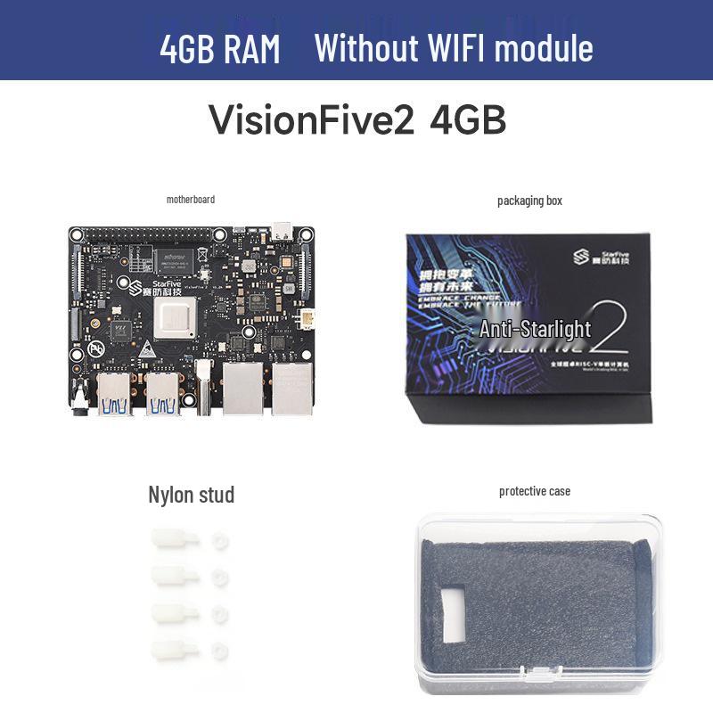 SaiFang VisionFive2 RISC-V con GPU 3D Integrata che Esegue Linux - Disponibili Kit Multipli