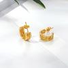 IMI Stainless Steel Multi-Layer Light Luxury Titanium Earrings for Women YE279
