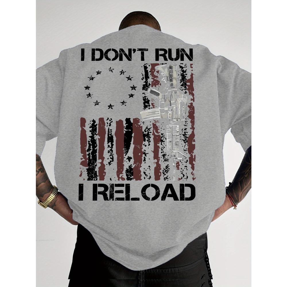 European and American retro hip-hop letter gun element printed men's short sleeved shirts men's clothing
