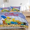 Set Biancheria da Letto Famiglia Simpson Copripiumino Regalo per Camera da Letto, Include 1 Copripiumino e 2 Federe, Senza ImbottituraB276
