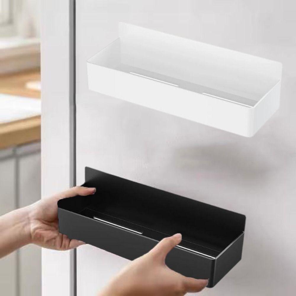 2Pcs Space Saving 2 Layers Storage Rack Adjustable Magnetic Storage Baskets  for  Home