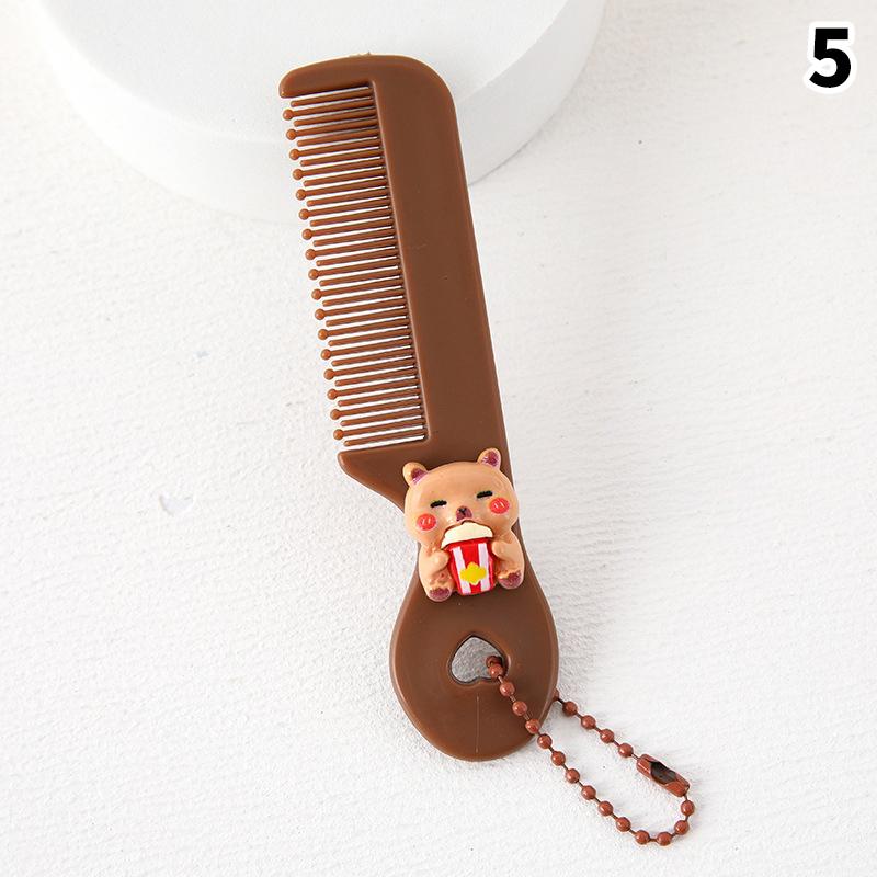 

Кабібала Мультфільм Гребінець Проста перукарня Милі тварини Кишенькова щітка для волосся Квадратна портативна гребінець з бісерним ланцюжком Студенти