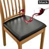 Capa de almofada de cadeira de PU à prova d'água para cozinha, sala de jantar, capa de assento de couro, capa de almofada de assento de cadeira de jantar, cor sólida