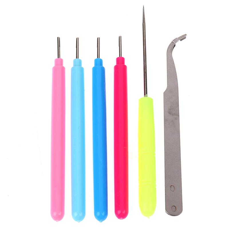 6Pcs Paper Diy Set Quilling Paper Tools Tweezer Needle Pins Slotted Pen Tool Kit