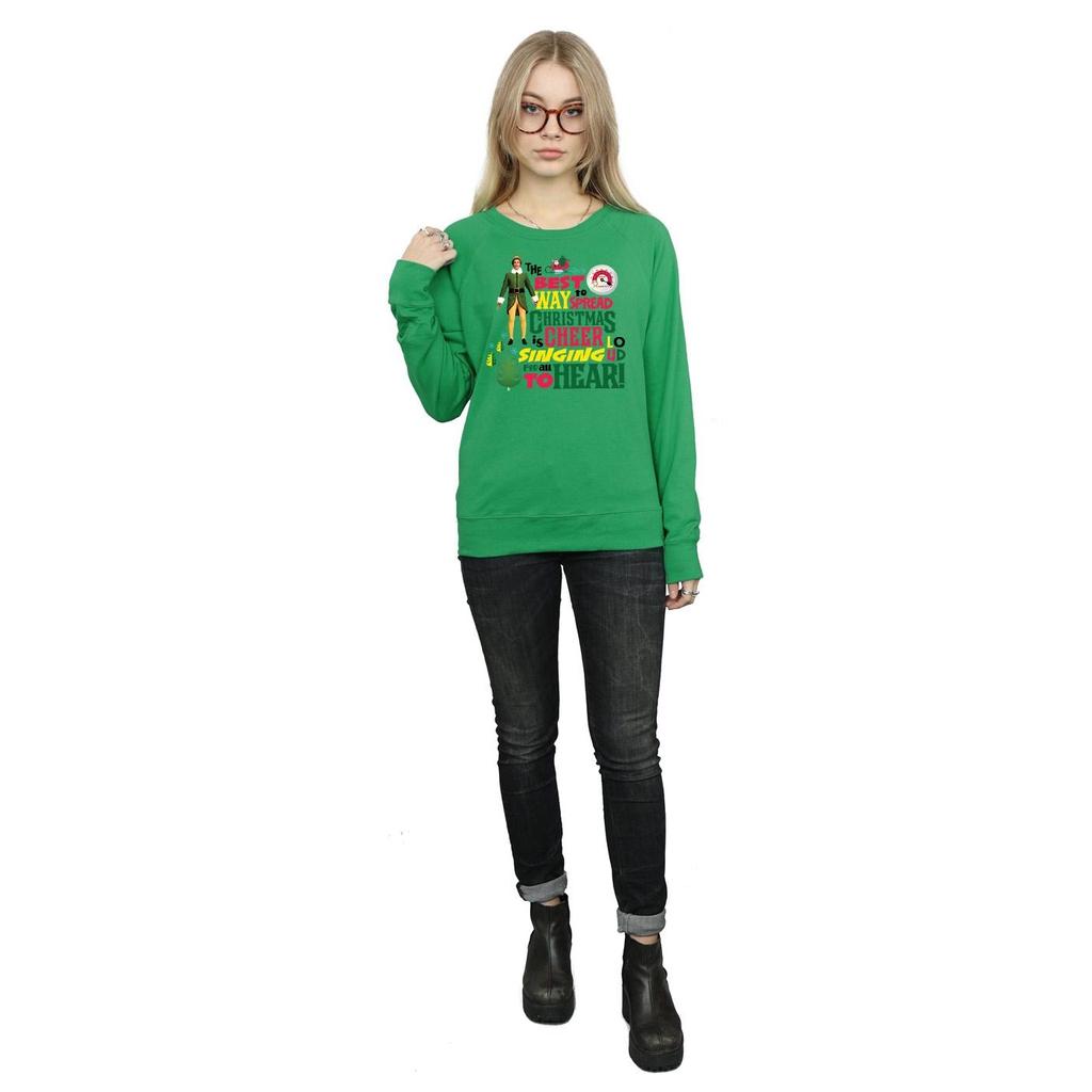 Elf Weihnachts-Cheer-Sweatshirt für Damen/Damen