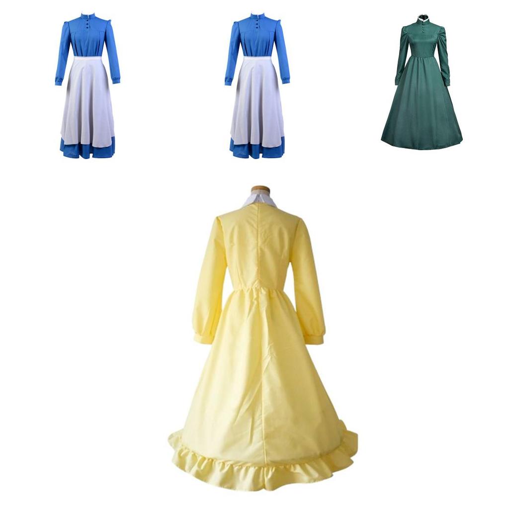 Château Ambulant de Howl Sophie Robe Trapèze Polyester/Coton Tenue Cosplay