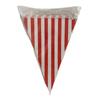 Red & White Striped Pennant Banner for Parties & Weddings