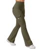 Women's High Waist Bootcut Yoga Pants with Buttoned Pockets Breathable Stretchy Fabric for Sports and Outdoor Activities