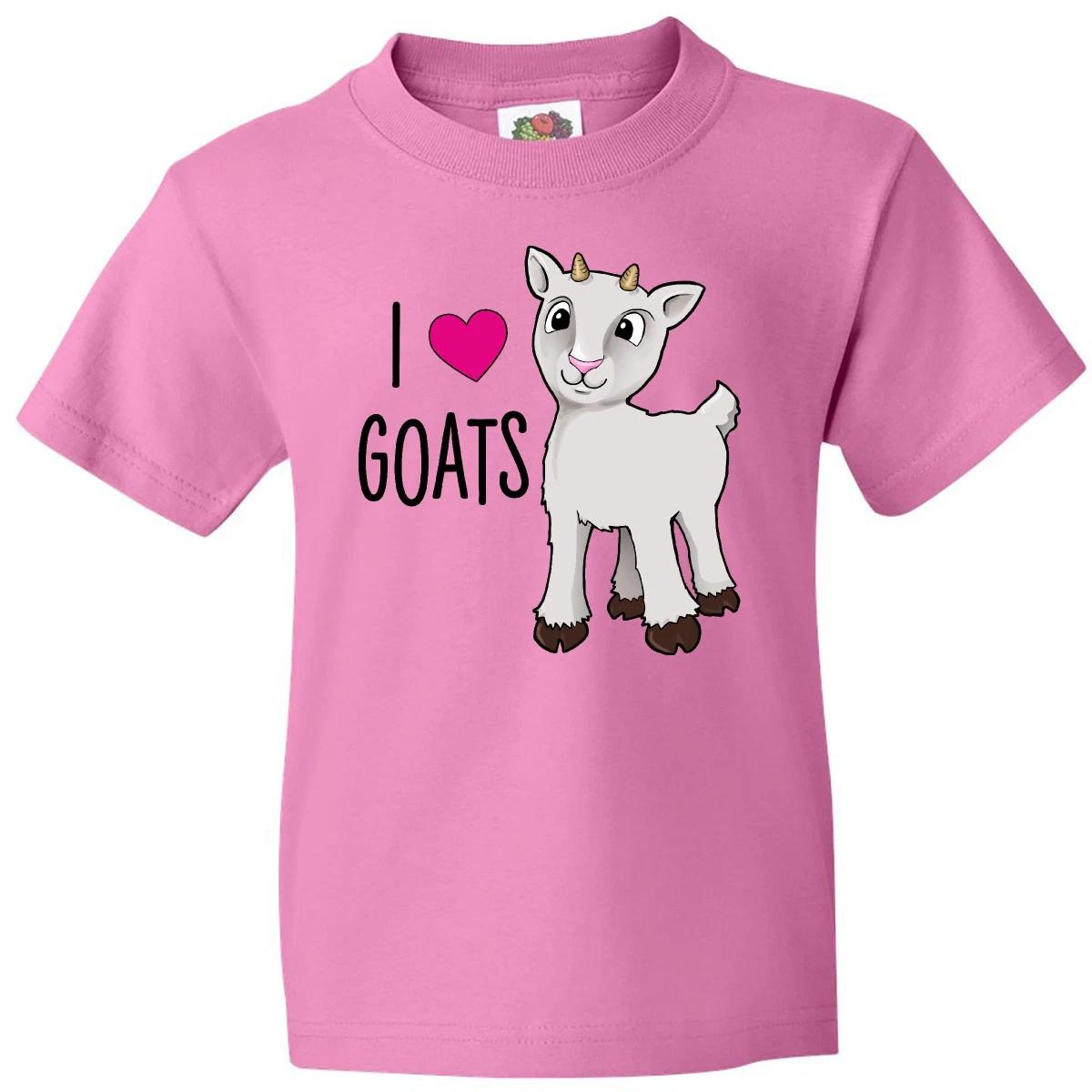 

Inktastic I Love Goats- Cute Goat Youth kids boys T-Shirt Farm Animals Animal Fun Nature 160