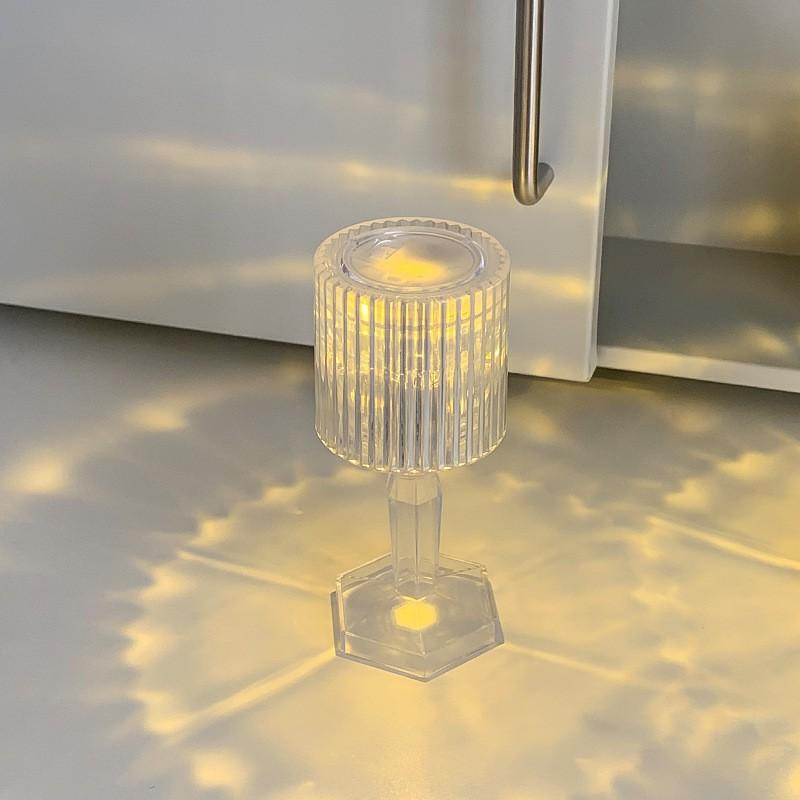New Diamond Night Light Creative Decorative Ornament Lamp Atmosphere Projection Refraction Bedroom Bedside Table Lamp