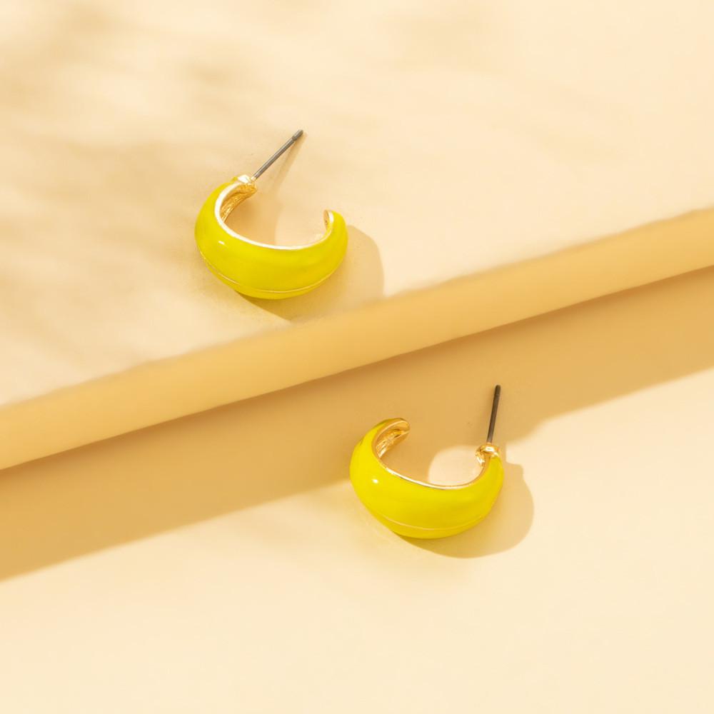 

New Fashion Trend Cshaped Earrings For Women Colorful And Chic Accessories