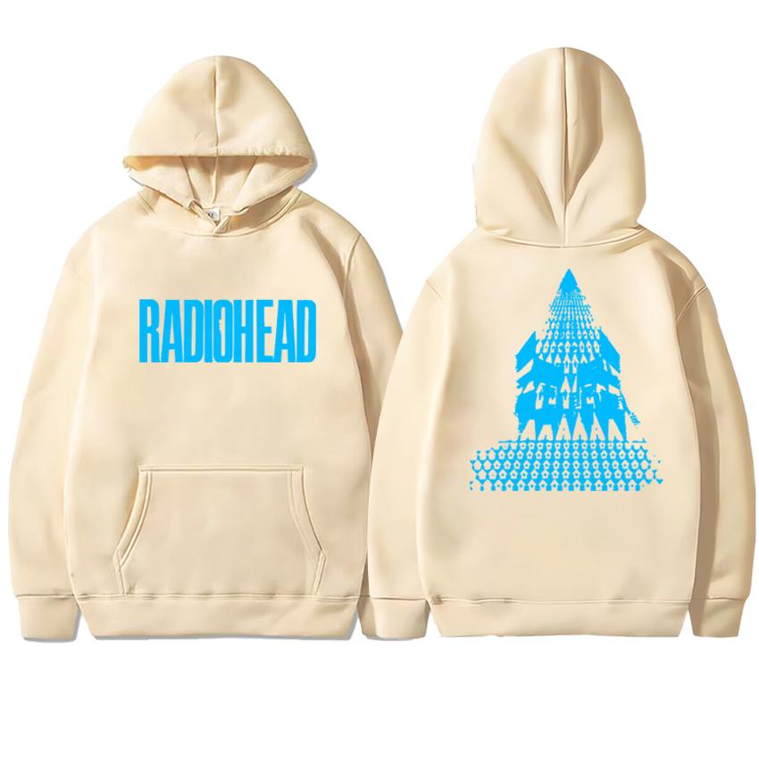 Hot Sale Rock Band Radiohead Tour 2025 Double Sided Printed Sweatshirt Men Women Vintage Hip Hop Streetwear Unisex Fleece Hoodie
