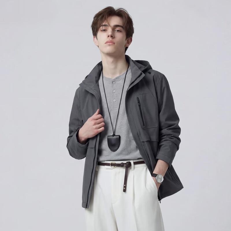 

Men s Detachable Hood Casual Jacket FMQS2601 M