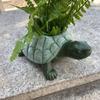 Decorative Turtle Planter Statue Rustic Style Animal Sculpture Unique Garden Decor  Patio