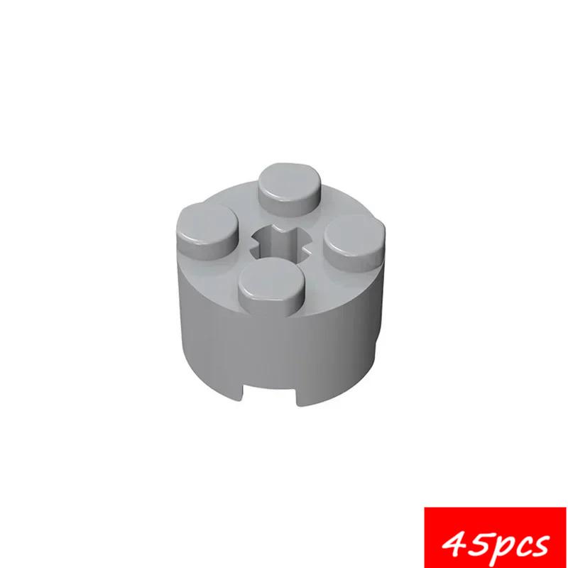 45PCS High-Tech Assemble Particle 6143 6116 39223 3941 2x2 Cylindrical Building Blocks Kit Part Idea DIY Toys For Children Gifts