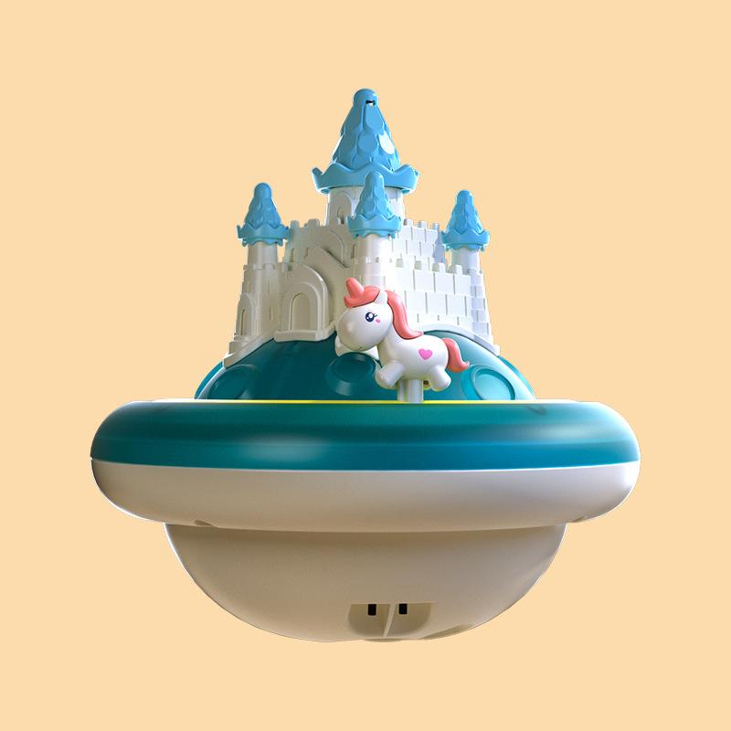 

Ванная комната Замок Распылитель Мяч Детская Водная Игра Электрический Светящийся Детская Ванна Игрушка Лето синий