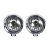 1/2Pcs 2 4' Chrome Motorcycle Front Headlight Fog Light Lamp Motorcycle Motorbike Retro Visor LED Passing Fog Auxiliary Light