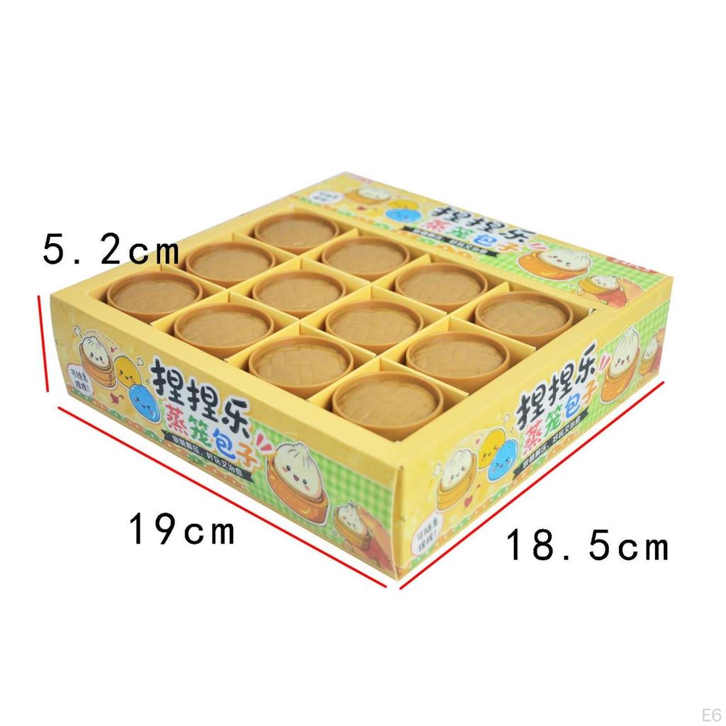 24 Pieces Mini Steamed Bun | Soft, Steam Bun, for Pretend Play Luminous