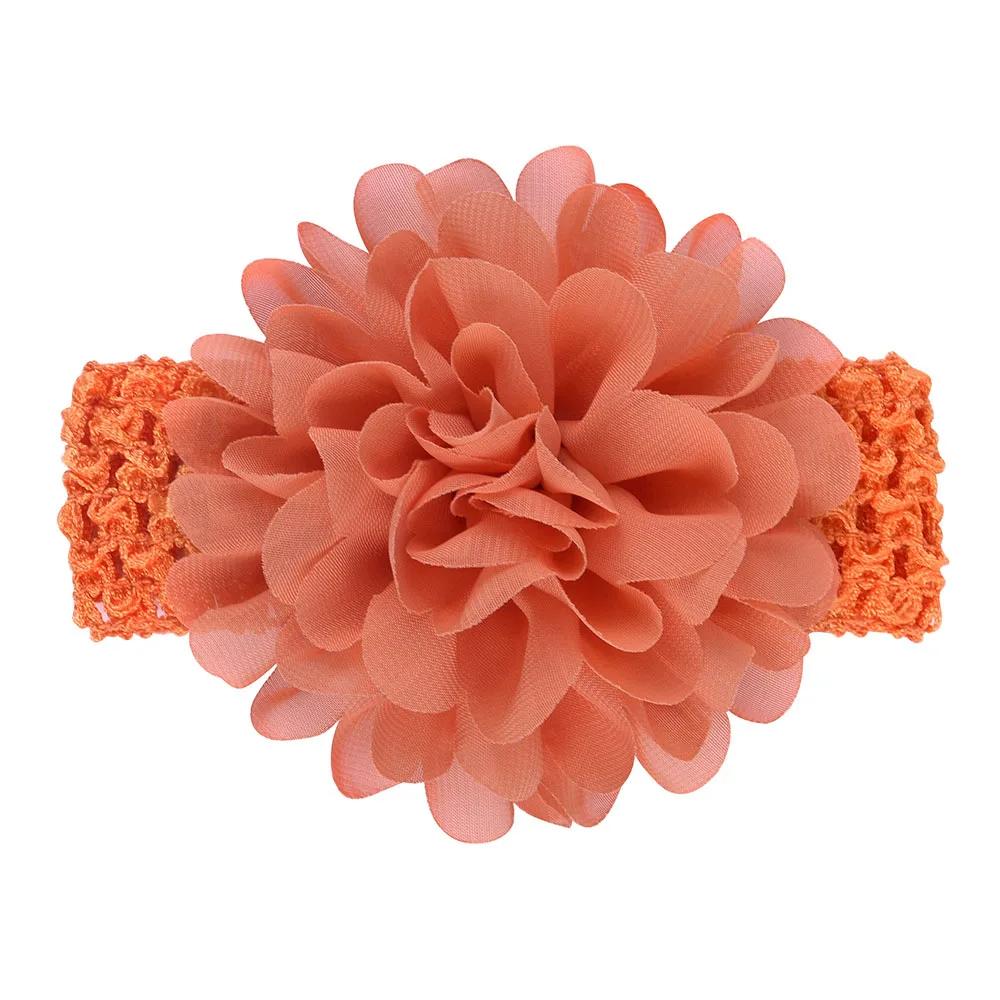 1Pieces Baby Girls Headbands Chiffon Big Flower Soft Strecth Hair Band Hair Accessories for Baby Girls Newborns Infants Toddlers