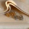 Rock Smooth Small Metal Knot Twist Flower Earrings Fashion Punk Geometry Creative Jewelry Gift