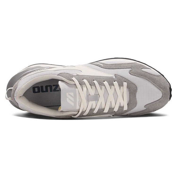 Mizuno LG 70s Sports Comfortable Mesh Synthetic Leather Non-Slip Wear-Resistant Low-Top Casual Running Shoes Unisex Sneaker Gray White D1GH213010