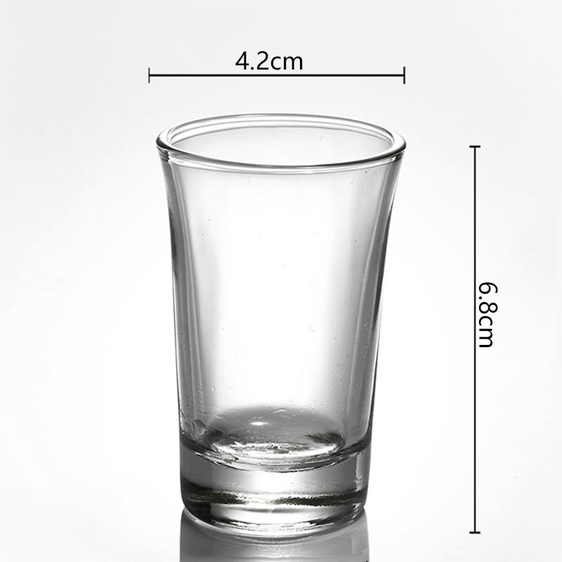 6pcs Set 31ml Luxury Thick Bottomed Liquor Goblet Thick Bottom Wine Glass Bullet Cup Transparent Small Foreign Wine Glass Gifts