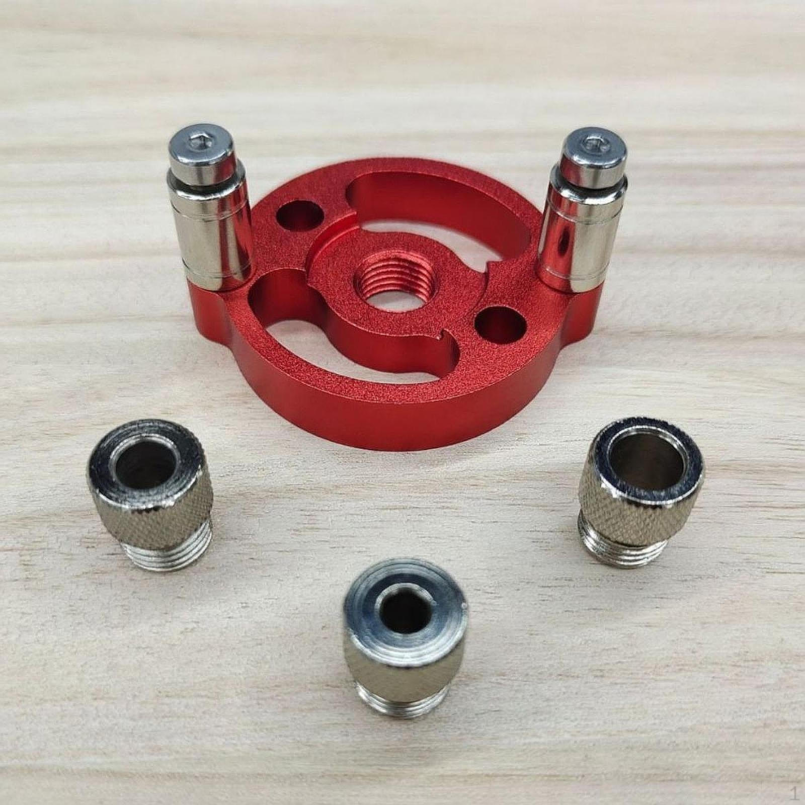 

6/8/10mm Centering Drill Guide Kit for Vertical Holes with Bushings червоний