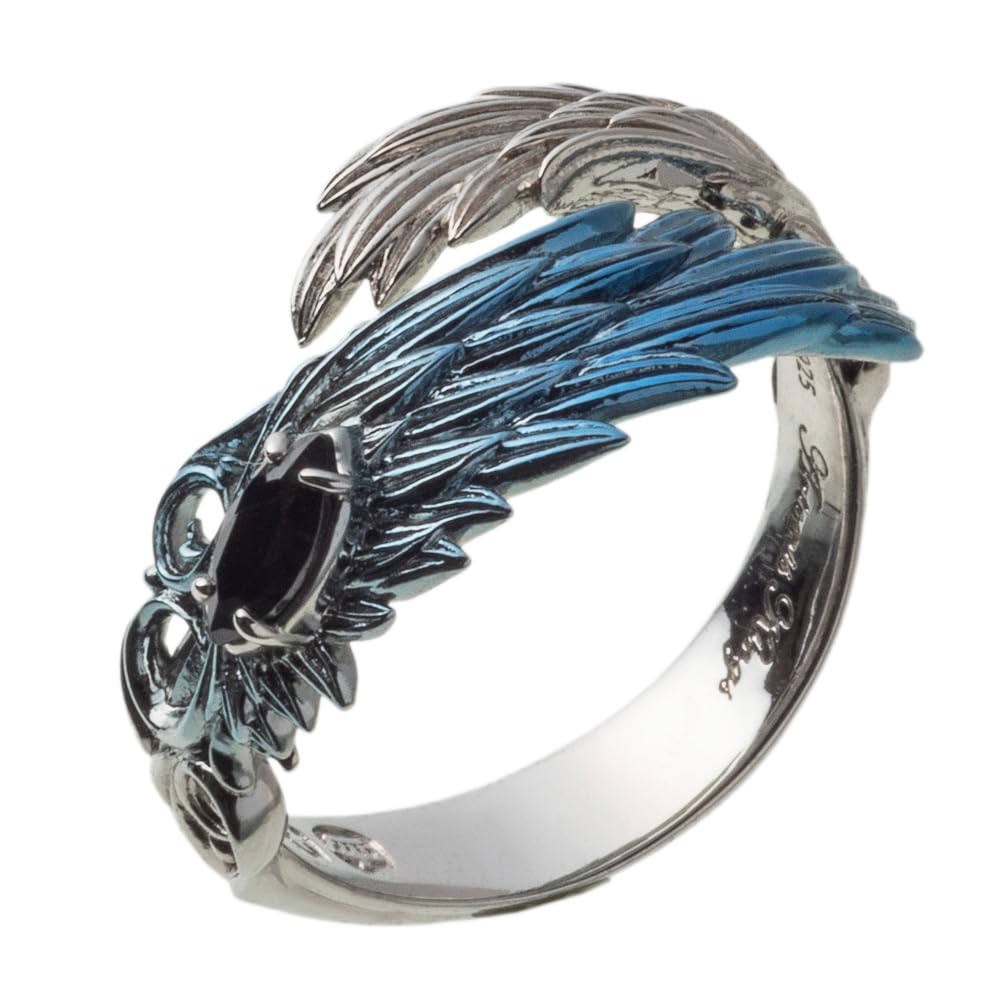 Artemis Kings Blue Wing Free Silver Brand Silver 925 Ring, Size, AKR0078, Men's Accessory, Jewelry, Ring,