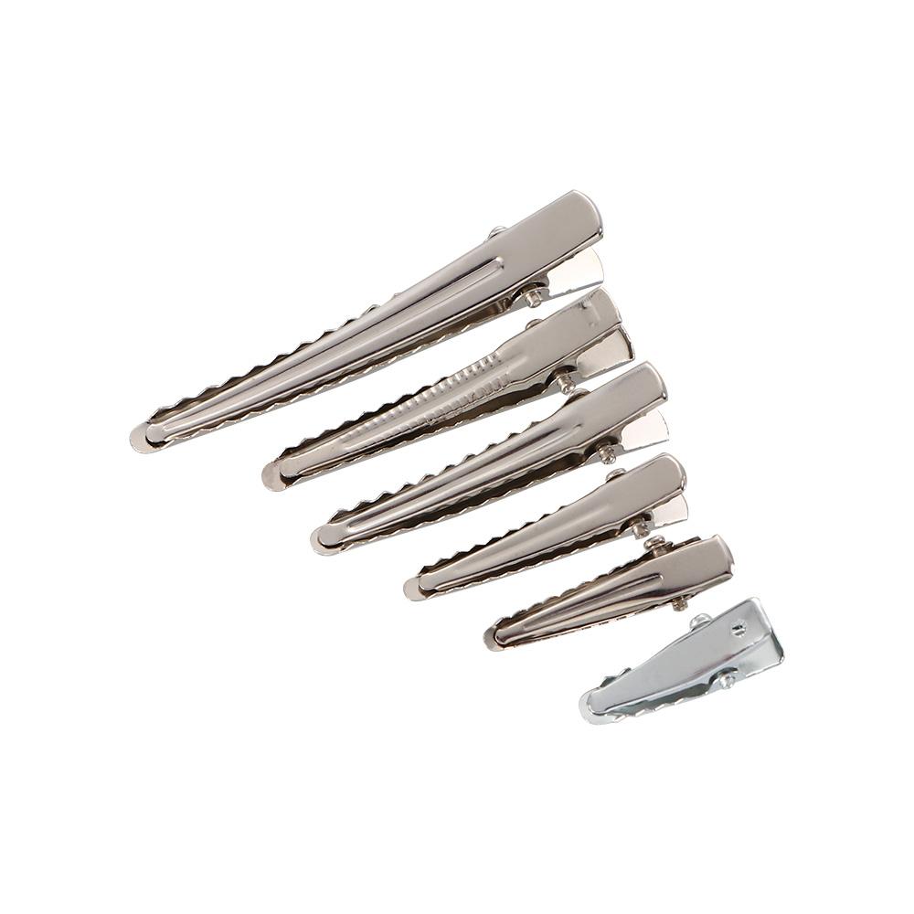 Professional Silver Single Prong With Teeth Styling Tools Hair Clips Alligator Hairpin Hairdressing