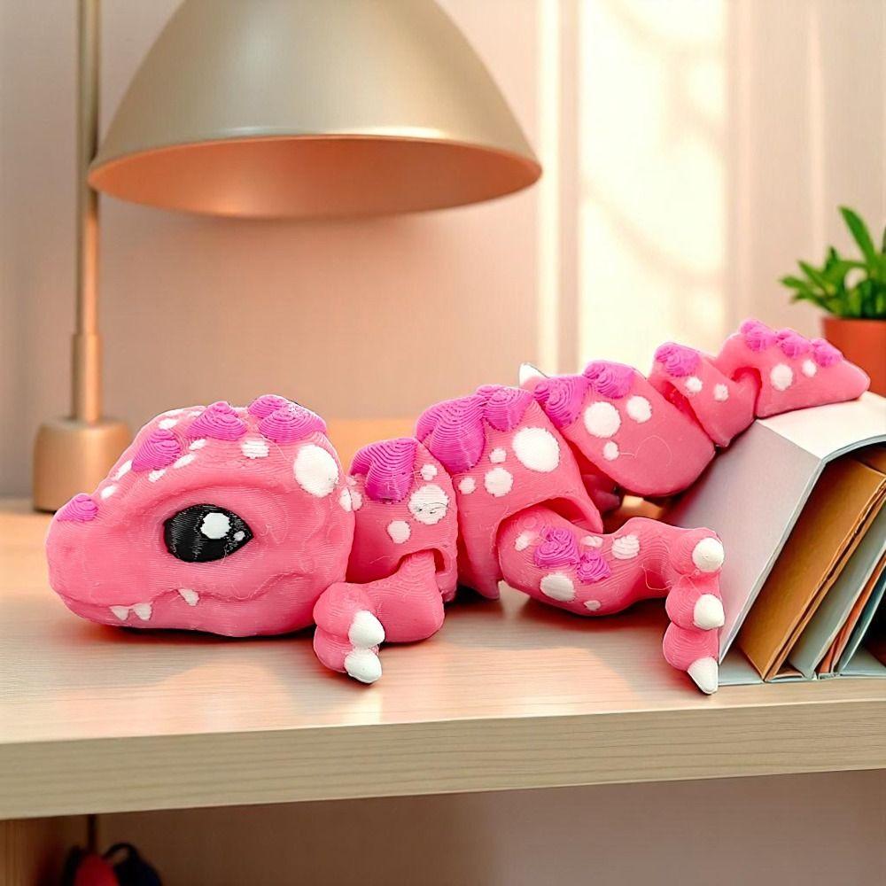 Handicraft 3D Printed Dragon Model Movable Joints 3D Articulated Dragon Toys  Kid Gift