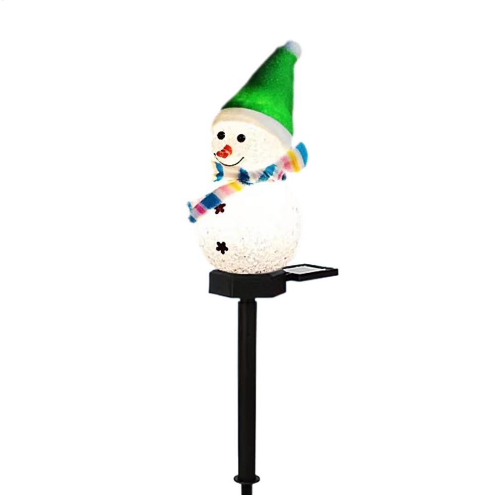 Christmas Snowman Solar Stake Lights Solar Powered Snowman Lights Waterproof Solar Christmas Decorations Outdoor Solar Energy